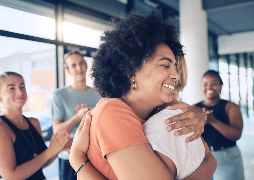 People hugging