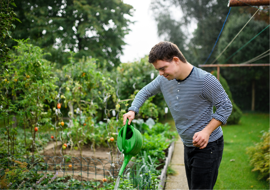 man gardening